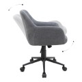 Καρέκλα γραφείου Alice υφασμάτινη χρώμα γκρι 61x61x80/90εκ.