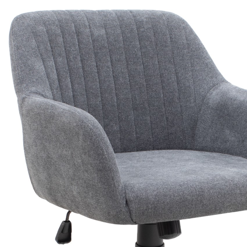 Καρέκλα γραφείου Alice υφασμάτινη χρώμα γκρι 61x61x80/90εκ.