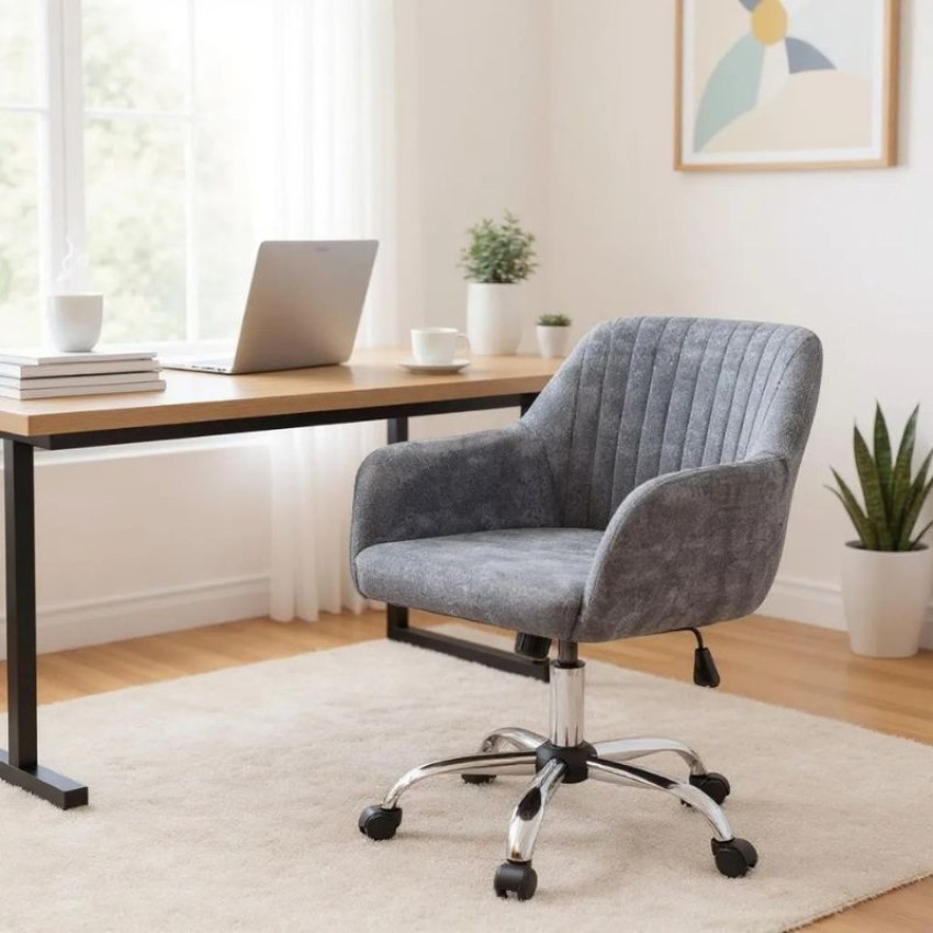 Καρέκλα γραφείου Lana υφασμάτινη χρώμα γκρι 61x61x80/90εκ.