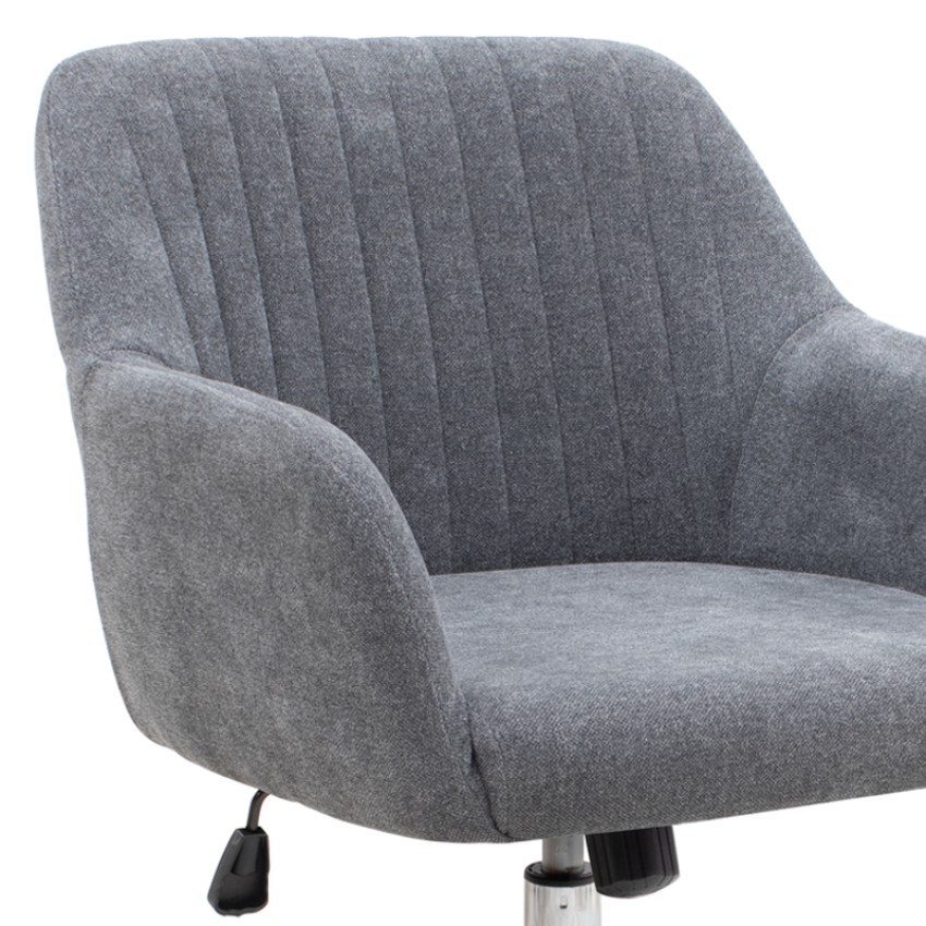 Καρέκλα γραφείου Lana υφασμάτινη χρώμα γκρι 61x61x80/90εκ.