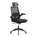 Καρέκλα Γραφείου Διευθυντική Belora Mesh Μαύρη 63,5x62x117-127εκ. 
