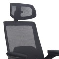 Καρέκλα Γραφείου Διευθυντική Belora Mesh Μαύρη 63,5x62x117-127εκ. 