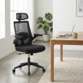 Καρέκλα Γραφείου Διευθυντική Belora Mesh Μαύρη 63,5x62x117-127εκ. 