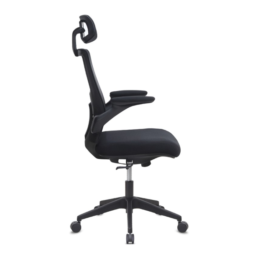 Καρέκλα Γραφείου Διευθυντική Belora Mesh Μαύρη 63,5x62x117-127εκ. 