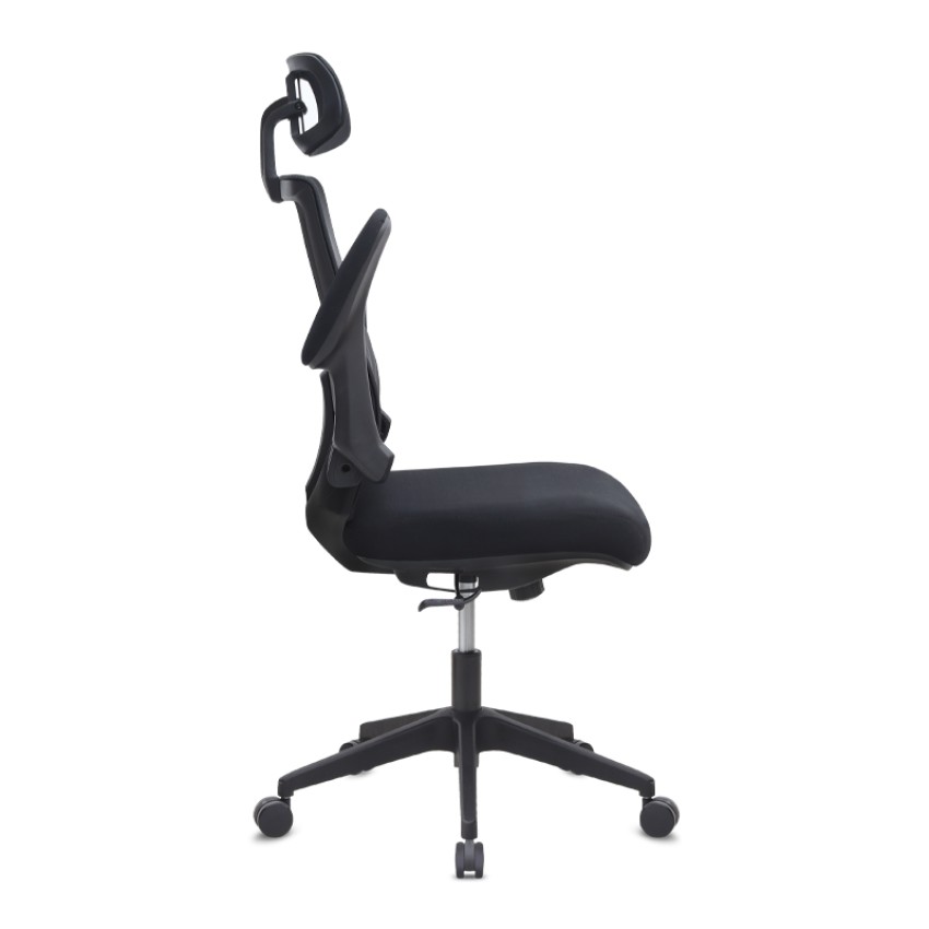 Καρέκλα Γραφείου Διευθυντική Belora Mesh Μαύρη 63,5x62x117-127εκ. 