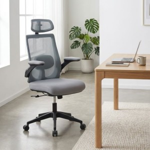 Καρέκλα Γραφείου Διευθυντική Belora Mesh Γκρι 63,5x62x117-127εκ. | Εργονομική Καρέκλα Γραφείου