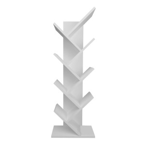 Βιβλιοθήκη μελαμίνης Milton χρώμα λευκό 44x22x121εκ.