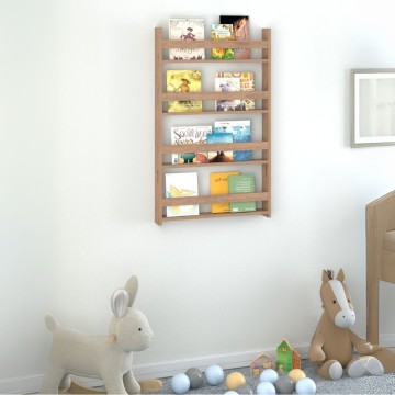 Παιδική Επιτοίχια Βιβλιοθήκη Montessori Pine Oak 70x10x120cm