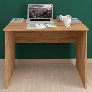 Γραφείο εργασίας Kalen από μελαμίνη χρώμα pine oak 90x60x74εκ.