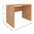 Γραφείο εργασίας Kalen από μελαμίνη χρώμα pine oak 90x60x74εκ.