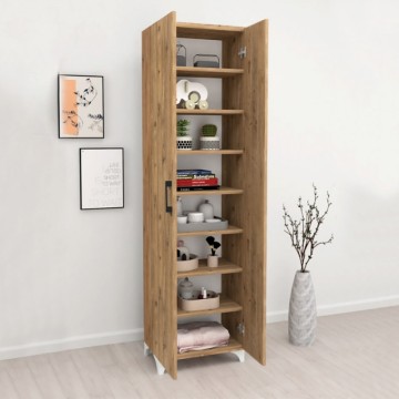 Ντουλάπα - Παπουτσοθήκη μελαμίνης Lilly χρώμα pine oak 49x32x178εκ.