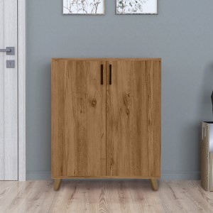 Ντουλάπι κουζίνας/μπάνιου - Παπουτσοθήκη μελαμίνης Lilly χρώμα pine oak 72x32,5x88εκ. Ντουλάπι κουζίνας/μπάνιου - Παπουτσοθήκη μελαμίνης Lilly χρώμα pine oak 72x32,5x88εκ.