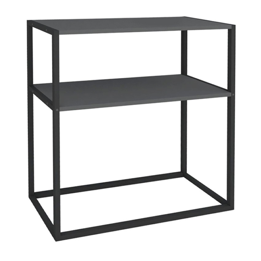 Κονσόλα Castel μεταλλική - μελαμίνης χρώμα μαύρο - ανθρακί 90x33,5x90εκ.