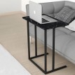 Βοηθητικό τραπεζάκι Jango μεταλλικό - μελαμίνης χρώμα μαύρο εφέ μαρμάρου 60x35,5x65,5εκ.