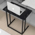 Βοηθητικό τραπεζάκι Jango μεταλλικό - μελαμίνης χρώμα μαύρο εφέ μαρμάρου 60x35,5x65,5εκ.