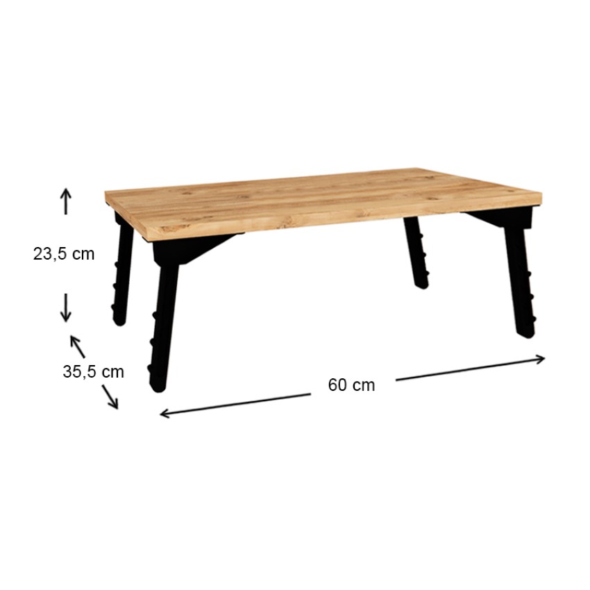 Τραπεζάκι laptop Sidon από μελαμίνη χρώμα pine oak 60x35,5x23,5εκ. Τραπεζάκι laptop Sidon από μελαμίνη χρώμα pine oak 60x35,5x23,5εκ.