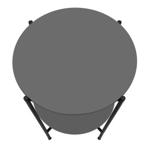 Βοηθητικό τραπεζάκι Argento μεταλλικό - μελαμίνης χρώμα ανθρακί 43x43x60εκ.