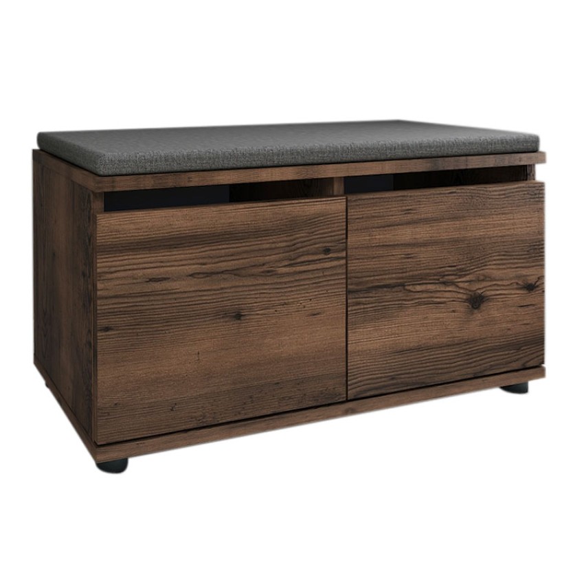 Παπουτσοθήκη Twain από Μελαμίνη – Καπνιστή Καρυδιά 80×35×42cm