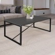 Τραπεζάκι σαλονιού Harte μεταλλικό - μελαμίνης χρώμα ανθρακί 100x55x42εκ.
