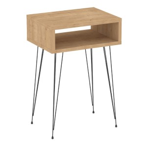 Κομοδίνο μελαμίνης Scott χρώμα sapphire oak 40x30x60εκ.