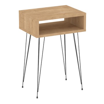 Κομοδίνο μελαμίνης Scott χρώμα sapphire oak 40x30x60εκ.
