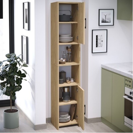 Ντουλάπι κουζίνας - μπάνιου Hobbes χρώμα sapphire oak 35x30x182,3εκ.