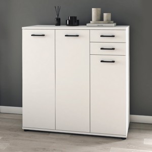 Παπουτσοθήκη - ντουλάπι Polly από μελαμίνη χρώμα λευκό 108x35x108εκ. Παπουτσοθήκη - ντουλάπι Polly από μελαμίνη χρώμα λευκό 108x35x108εκ.