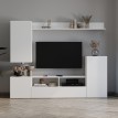 Σύνθεση τηλεόρασης Rodos χρώμα λευκό 210,2x36x90,4εκ.