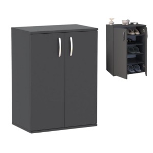 Παπουτσοθήκη - Ντουλάπι Manolo χρώμα ανθρακί 60x38x81,4εκ. Παπουτσοθήκη - Ντουλάπι Manolo χρώμα ανθρακί 60x38x81,4εκ.