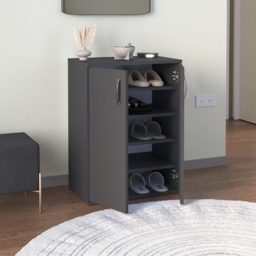 Παπουτσοθήκη - Ντουλάπι Manolo χρώμα ανθρακί 60x38x81,4εκ.
