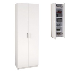 Ντουλάπα ρούχων - Παπουτσοθήκη Renso δίφυλλη χρώμα λευκό 59,8x37,8x178,5εκ. Ντουλάπα ρούχων - Παπουτσοθήκη Renso δίφυλλη χρώμα λευκό 59,8x37,8x178,5εκ.