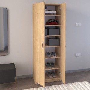 Ντουλάπα ρούχων - Παπουτσοθήκη Renso δίφυλλη χρώμα sapphire oak 59,8x37,8x178,5εκ. Ντουλάπα ρούχων - Παπουτσοθήκη Renso δίφυλλη χρώμα sapphire oak 59,8x37,8x178,5εκ.