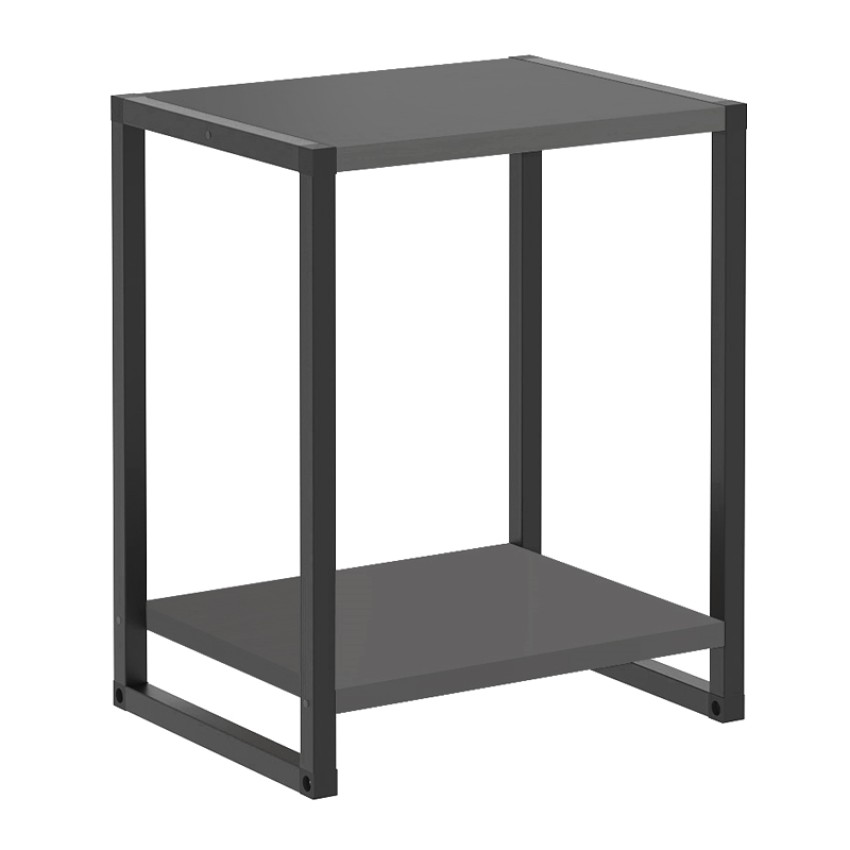 Κομοδίνο Gina χρώμα ανθρακί - μαύρο 39x30x48εκ.