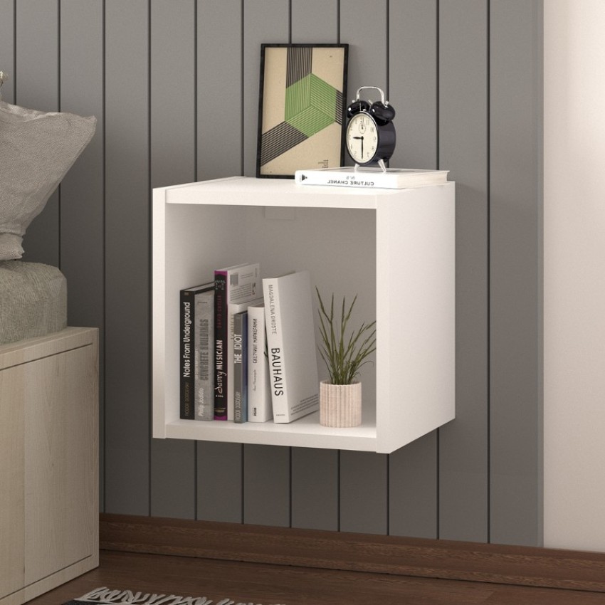 Κομοδίνο επιτοίχιο Beny χρώμα λευκό 34x30,3x34εκ.