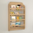 Επιτοίχια βιβλιοθήκη - ραφιέρα Montessori χρώμα sapphire oak 80x15x132εκ.