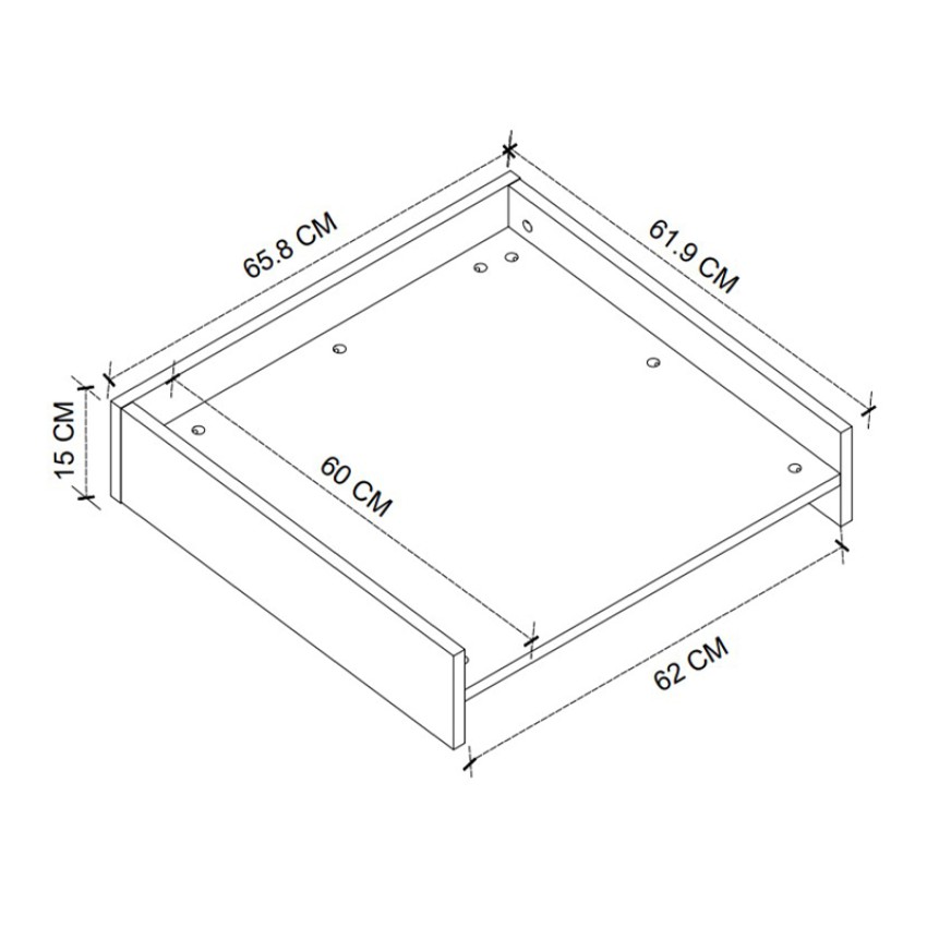 Βάση στήριξης πλυντηρίου - στεγνωτηρίου Sunta χρώμα λευκό 65,8x61,9x15εκ. Βάση στήριξης πλυντηρίου - στεγνωτηρίου Sunta χρώμα λευκό 65,8x61,9x15εκ.