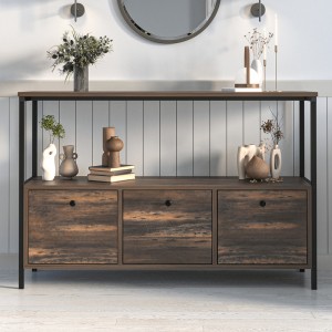 Μπουφές Mars χρώμα rustic καρυδί 122x36x80,1εκ. Μπουφές Mars χρώμα rustic καρυδί 122x36x80,1εκ.