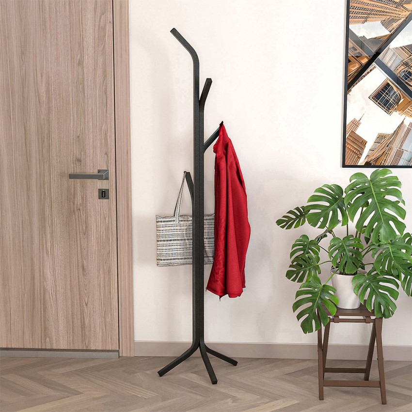 Καλόγερος Triad μεταλλικός χρώμα μαύρο 37,5x37,5x146,8εκ.