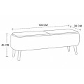 Έπιπλο Τηλεόρασης Luno με Ύφασμα Teddy Λευκό – Pine Oak 120x30x45 εκ.