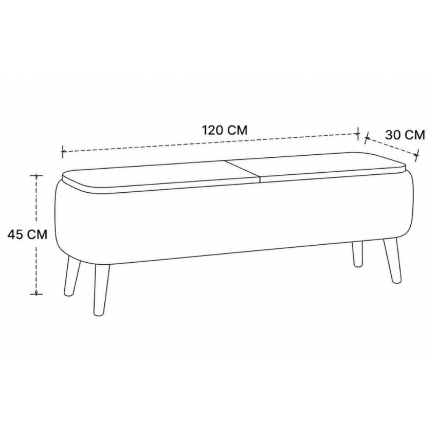 Έπιπλο Τηλεόρασης Luno με Ύφασμα Teddy Λευκό – Pine Oak 120x30x45 εκ.