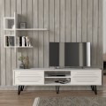 Σύνθεση τηλεόρασης Salerno χρώμα λευκό 180x35x51εκ.