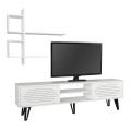 Σύνθεση τηλεόρασης Salerno χρώμα λευκό 180x35x51εκ.