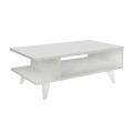 Τραπεζάκι σαλονιού Titus από μελαμίνη χρώμα λευκό 80x45x30εκ.