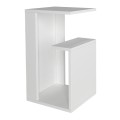 Τραπεζάκι βοηθητικό Rosana από μελαμίνη χρώμα λευκό 35x29,5x60εκ.