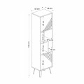 Βιβλιοθήκη Norma χρώμα καρυδί 45x35x184εκ.