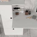 Γραφείο εργασίας Domingo από μελαμίνη χρώμα λευκό 149,5x60x120εκ.