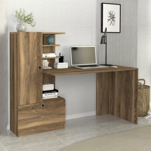 Γραφείο εργασίας Domingo χρώμα καρυδί 149,5x60x120εκ.