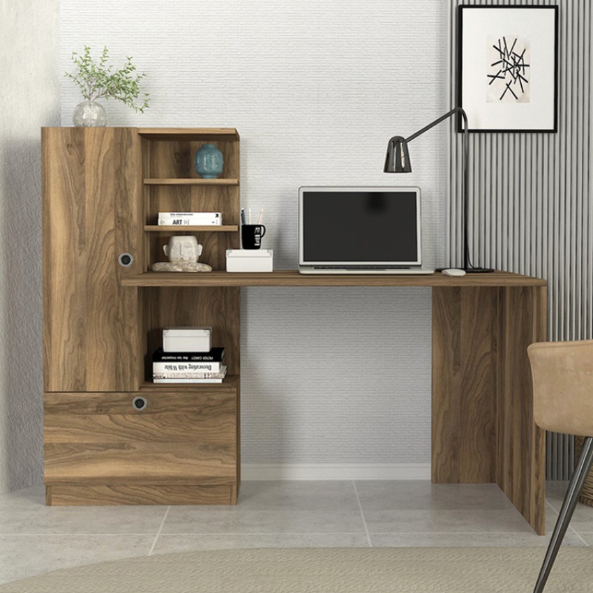 Γραφείο εργασίας Domingo χρώμα καρυδί 149,5x60x120εκ.