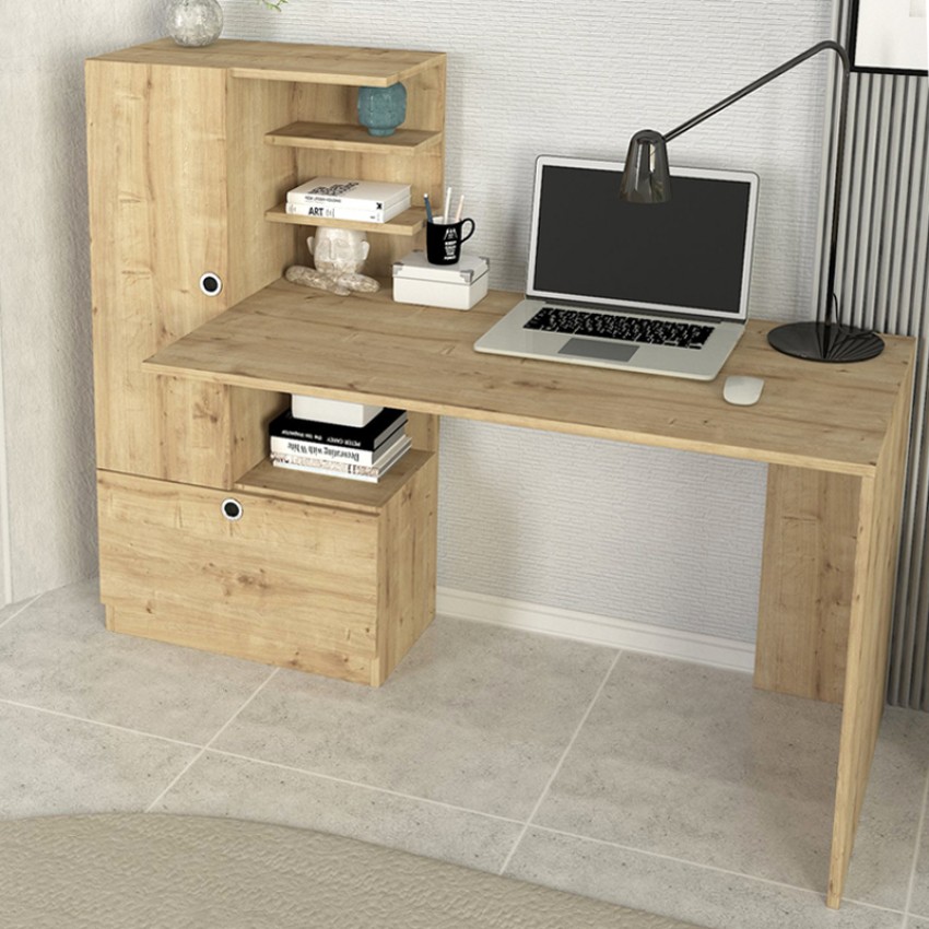 Γραφείο εργασίας Domingo χρώμα sapphire oak 149,5x60x120εκ.