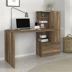 Γραφείο εργασίας Merino χρώμα καρυδί 149,5x61,8x120εκ.